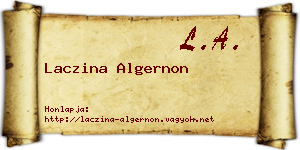 Laczina Algernon névjegykártya