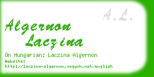 algernon laczina business card